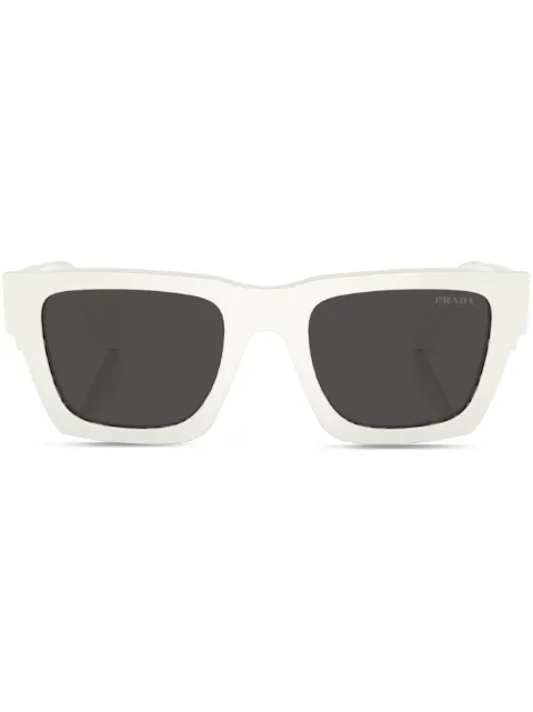 Prada Eyewear logo-lettering square sunglasses White SPRA0617K08Z