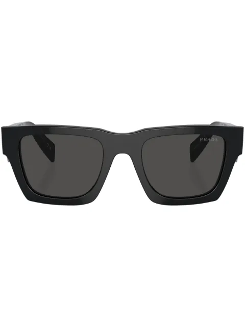 Prada Eyewear logo-lettering square sunglasses Black SPRA0616K08Z