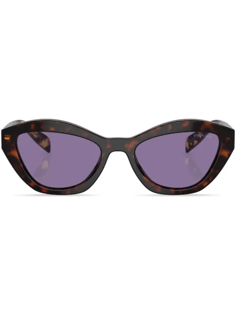 Prada Eyewear tortoiseshell-effect cat-eye sunglasses Green SPRA0217N50B