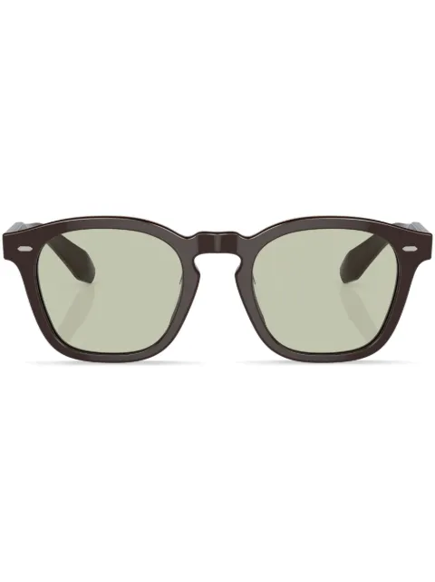 Oliver Peoples round-frame tinted-lenses sunglasses Brown OV5527U1772