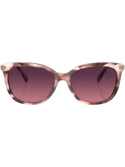 Coach tortoiseshell-effect sunglasses Pink HC8378U