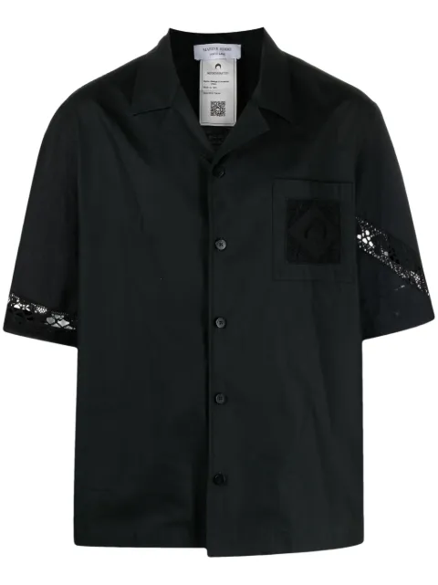 Marine Serre Regenerated Household Linen cotton shirt Black USI009BK99