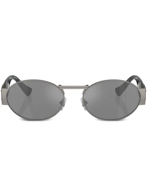 Versace Eyewear Medusa-motif oval-frame sunglasses Grey VE226410016G