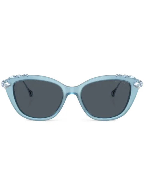 Swarovski Eyewear crystal-embellished cat-eye frame sunglasses Blue SK6010200487