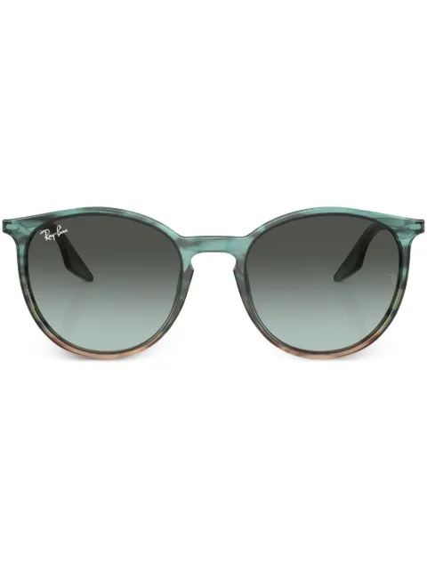 Ray-Ban logo-plaque round-frame sunglasses Multicolour RB22041394GK