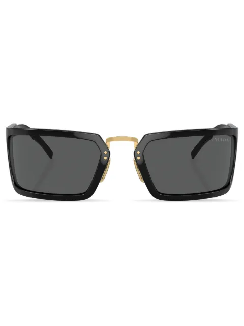 Prada Eyewear logo-lettering wraparound sunglasses Black PRA11S1AB5S0
