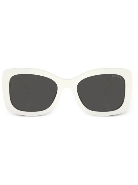 Prada Eyewear logo-lettering square sunglasses White SPRA081425S0