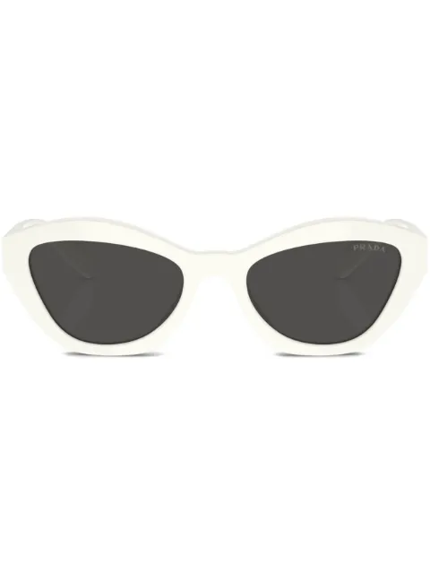 Prada Eyewear logo-lettering cat-eye sunglasses White SPRA0217K08Z