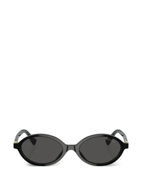 Miu Miu Eyewear logo-lettering sunglasses Black SMU04Z1AB5S0