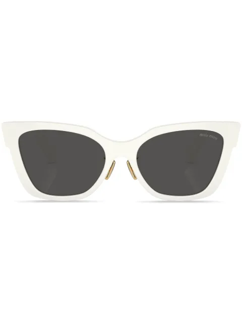 Miu Miu Eyewear logo-lettering butterfly sunglasses White SMU02Z1425S0
