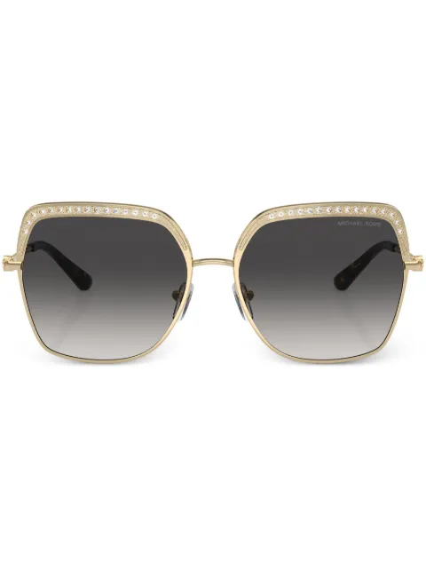 Michael Kors Greenpoint square-frame sunglasses Gold MK114110188G