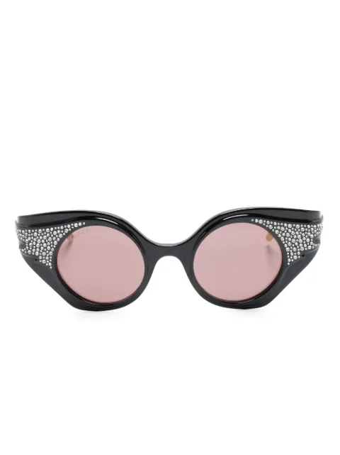 Gucci Eyewear crystal-embellished cat-eye sunglasses Black GG1327S001