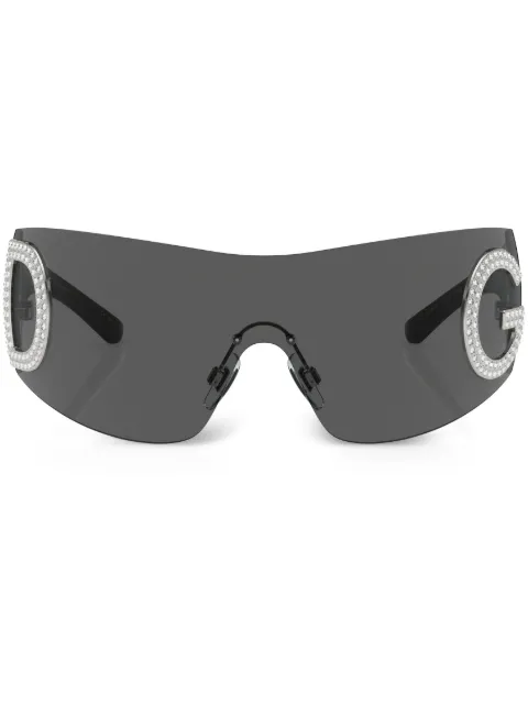 Dolce & Gabbana Eyewear Re-Edition shield-frame sunglasses Black DG2298B0587