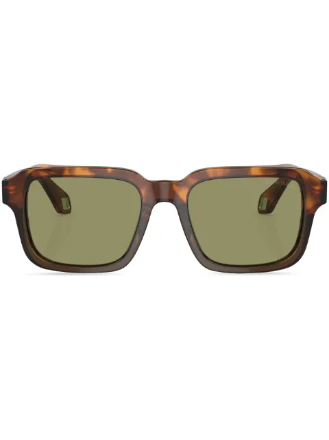 Giorgio Armani tinted-lens rectangle-frame sunglasses Green AR8194U598814