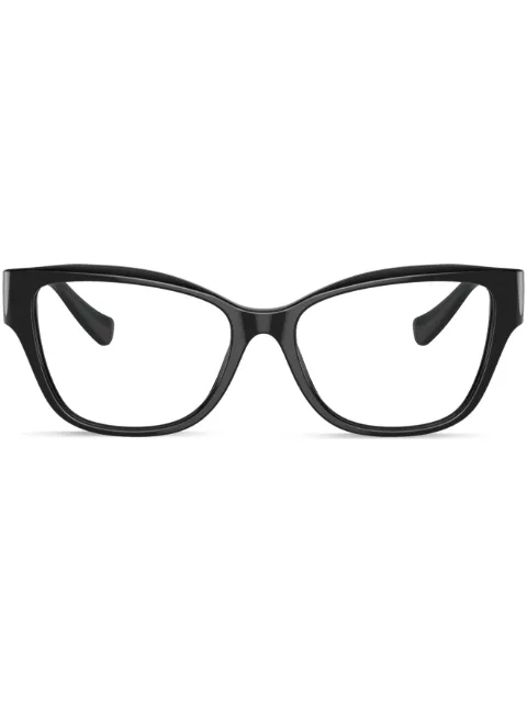 Versace Eyewear Medusa-plaque cat-eye frame glasses Black VE3347GB1