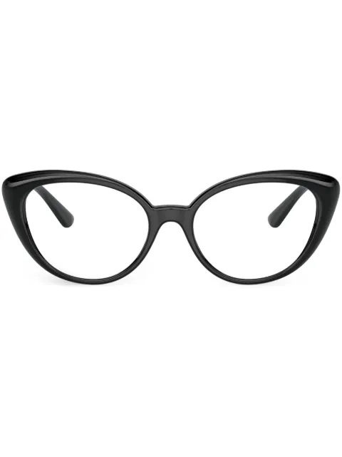Versace Eyewear Medusa-plaque cat-eye frame glasses Black VE3349UGB1