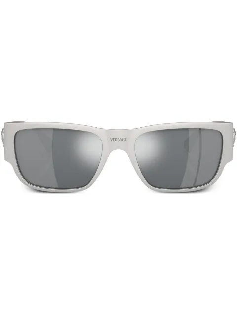 Versace Eyewear Medusa rectangle metal sunglasses Silver VE226212666G
