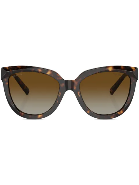 Tiffany & Co Eyewear T-motif geometric-frame sunglasses Green TF42158015T5
