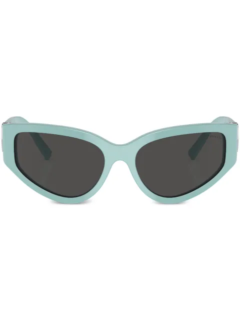 Tiffany & Co Eyewear Heart-plaque oval-frame sunglasses Blue TF4217838887