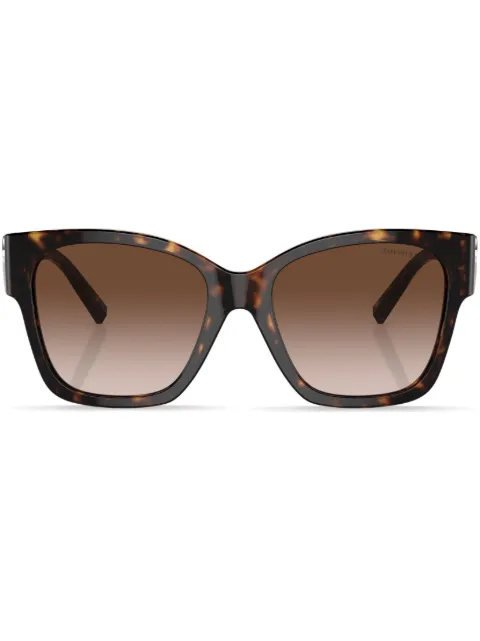 Tiffany & Co Eyewear Heart-plaque square-frame sunglasses Green TF421680153B