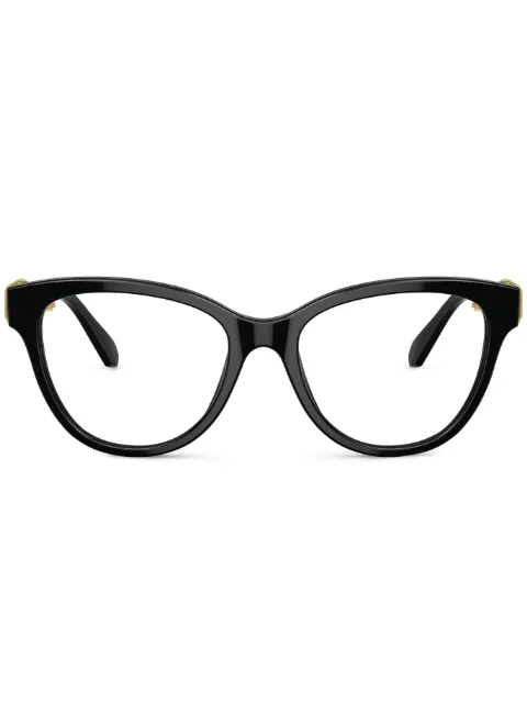 Swarovski Eyewear hinged crystal-embellished cat-eye glasses Black SK20041001