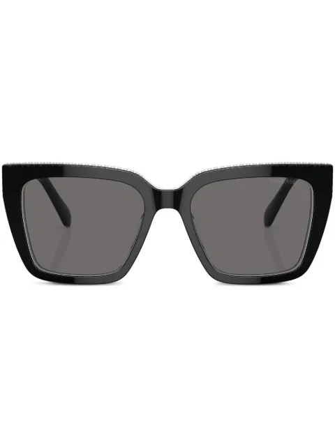 Swarovski Eyewear crystal-embellished rectangle-frame sunglasses Black SK6013101581