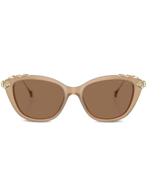 Swarovski Eyewear crystal-embellished cat-eye sunglasses Brown SK60102002OK