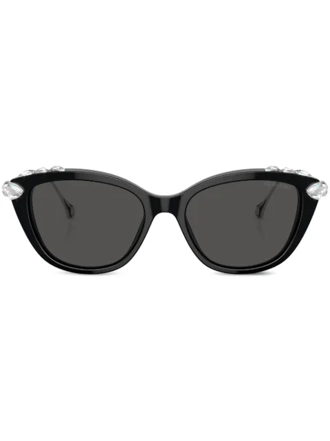 Swarovski Eyewear crystal-embellished cat-eye frame sunglasses Black SK6010103887