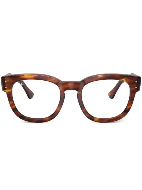 Ray-Ban Mega Hawkeye logo-lettering glasses Brown RB0298V2144
