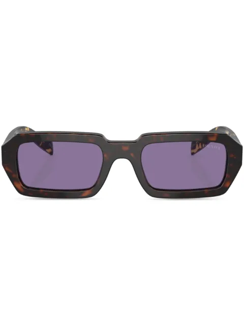 Prada Eyewear tortoiseshell-effect rectangular sunglasses Green SPRA1217N50B