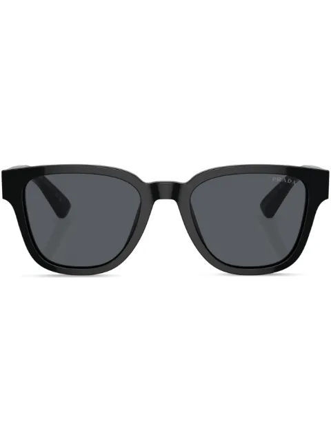 Prada Eyewear logo-lettering D-frame sunglasses Black SPRA0416K07T