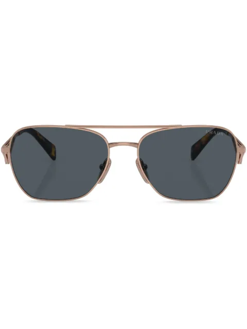 Prada Eyewear triangle-logo pilot sunglasses Gold SPRA50SVF09T