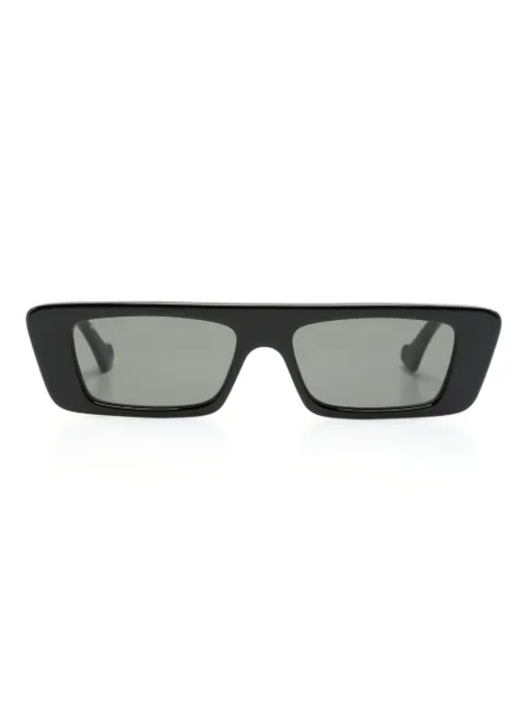 Gucci Eyewear logo-print rectangle-frame sunglasses Black GG1331S001