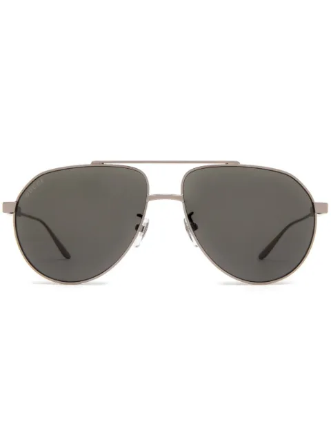 Gucci Eyewear Interlocking G pilot-frame sunglasses Silver GG1311S001
