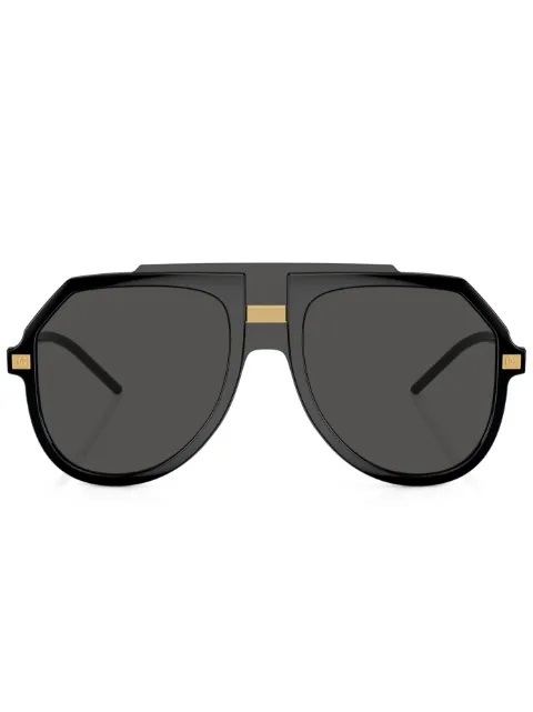 Dolce & Gabbana Eyewear round-frame tinted sunglasses Black DG619550187