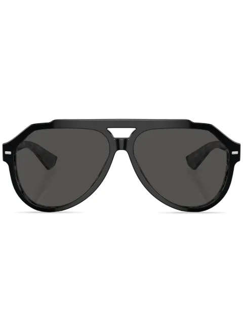 Dolce & Gabbana Eyewear round-frame tinted sunglasses Black DG4452340387