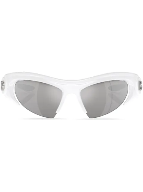 Dolce & Gabbana Eyewear shield-frame tinted sunglasses White DG619233126G