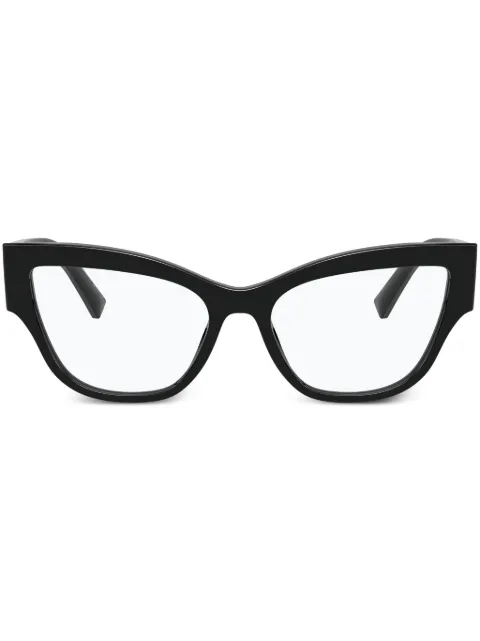 Dolce & Gabbana Eyewear cat eye-frame logo-lettering glasses Black DG3378501