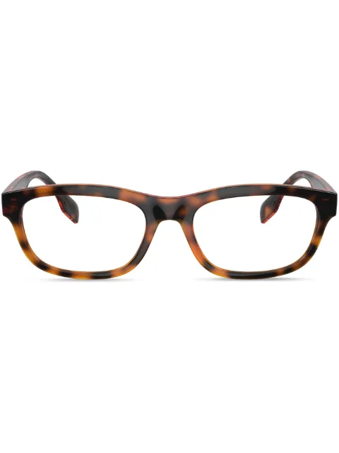 Burberry Eyewear logo-print rectangle-frame glasses Brown BE2385U3002