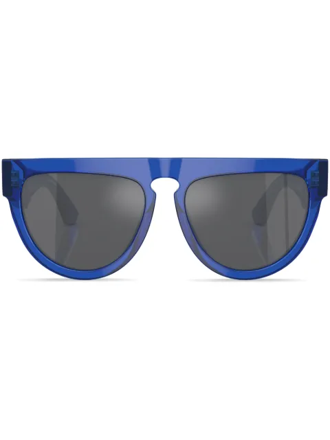 Burberry Eyewear logo-engraved round-frame sunglasses Blue BE4416U34926G