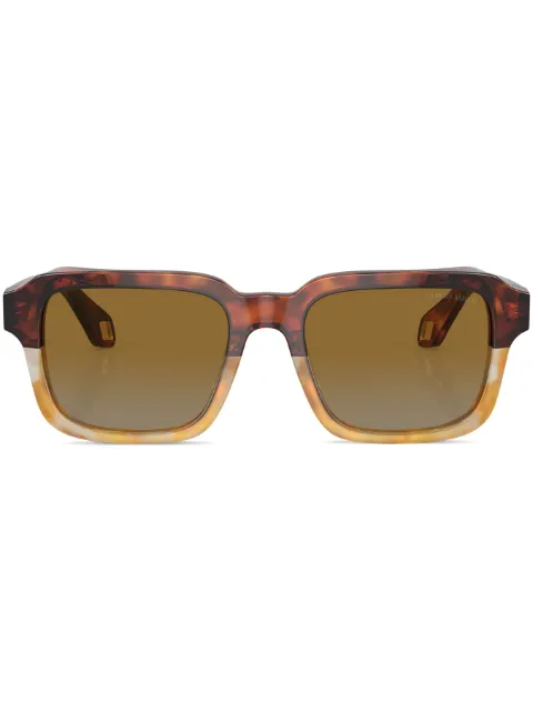 Giorgio Armani tinteds-lens rectangle-frame sunglasses Brown AR8194U