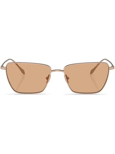 Giorgio Armani tinted-lens rectangle-frame sunglasses Gold AR6153301193