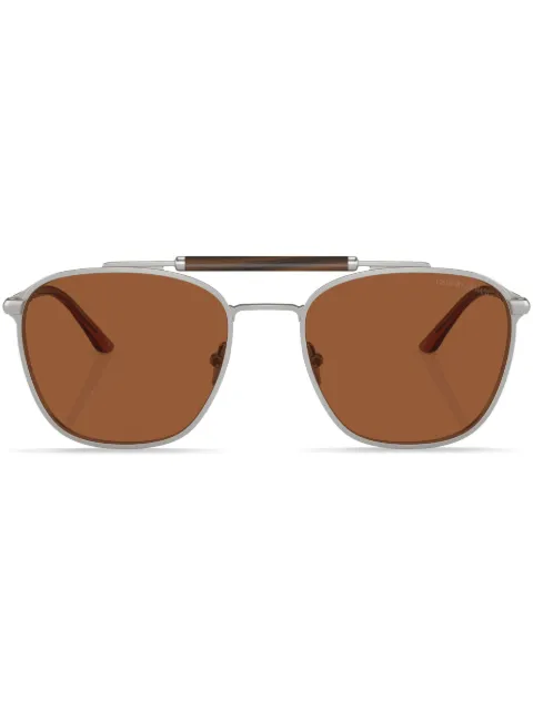 Giorgio Armani tinted-lens square-frame sunglasses Silver AR6149304573