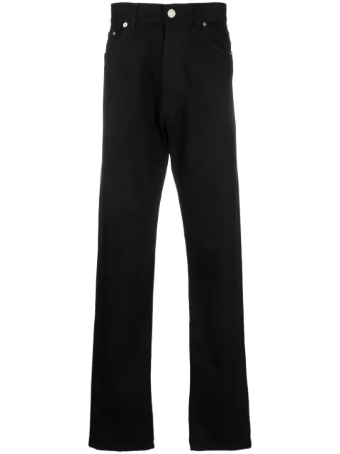 VTMNTS barcode-patch straight-leg jeans Black VL18PA350B