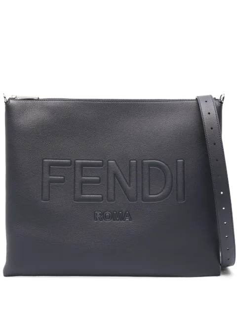 FENDI Fendi After leather shoulder bag Blue 7VA604AMAC