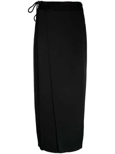 Nanushka Racha wrap skirt Black NW23PFSK00999