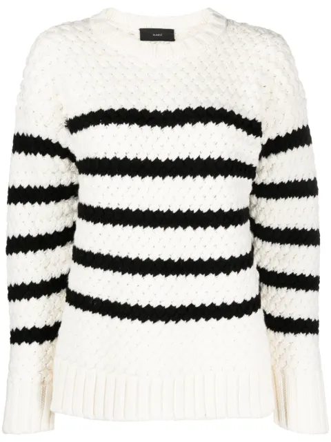 Alanui The Mariner striped wool jumper Neutrals LWHE065F23KNI0020310