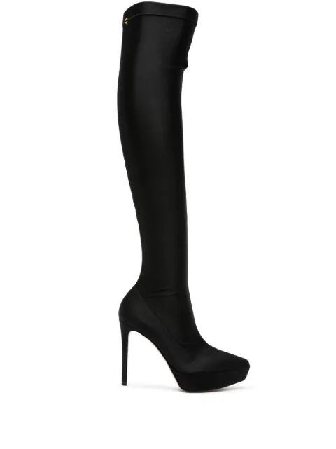 Gianvito Rossi 120mm platform over-the-knee boots Black G8023685RICCUP