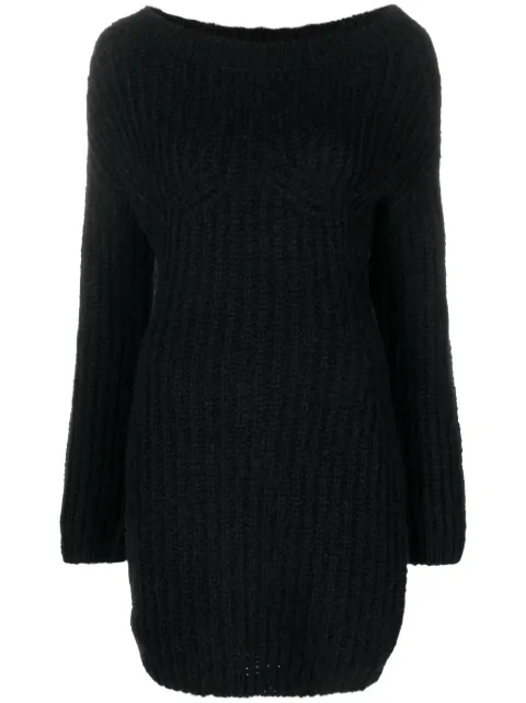 DSQUARED2 Alp off-shoulder knitted minidress Black S72CV0439S18355