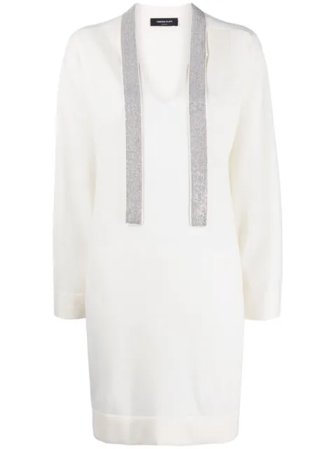 Fabiana Filippi ball-chain embellished minidress White ABD223F4800000H728